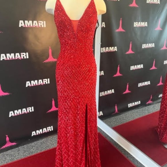 Primavera Prom Dress Size 00 Red NWT - Picture 1 of 4